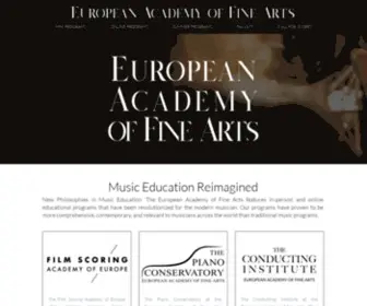 Filmscoringacademyofeurope.com(European Academy of Fine Arts) Screenshot