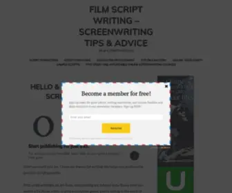 Filmscriptwriting.com(Film Script Writing) Screenshot