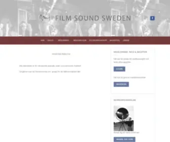Filmsoundsweden.se(FSS Film Sound Sweden) Screenshot
