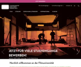 Filmuniversitaet.de(Filmuniversität Babelsberg Konrad Wolf (ehemals Hochschule für Film und Fernsehen Konrad Wolf) Screenshot