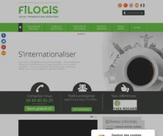 Filogis.com(Accueil site du cabinet Filogis Traduction) Screenshot