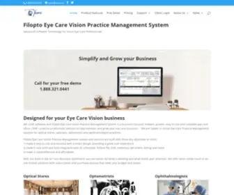 Filopto.com(Filopto Eye Care Vision Practice Management System) Screenshot