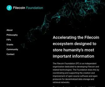 Fil.org(Filecoin Foundation) Screenshot