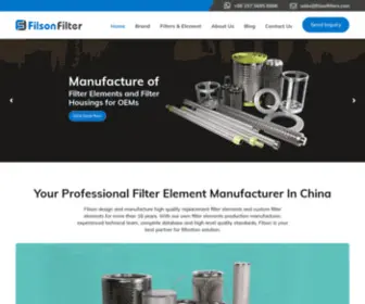 Filsonfilter.com(Custom Filter Element & Housing Manufacturer in China) Screenshot