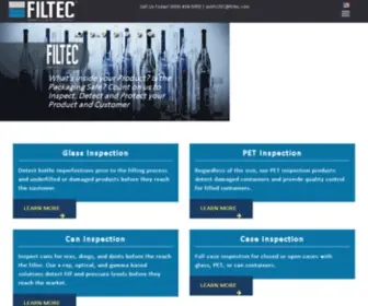 Filtec.com(Full and empty container vision inspection solutions) Screenshot