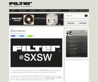 Filtermagazine.com(FILTER Magazine) Screenshot