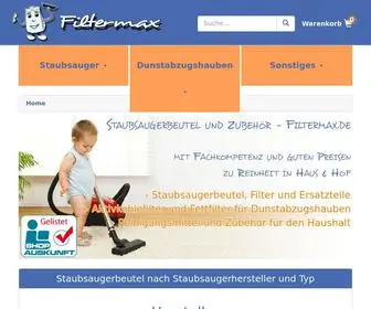 Filtermax.de(Staubsaugerbeutel und Zubehör) Screenshot