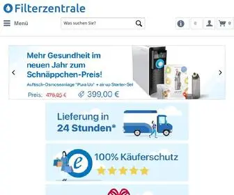 Filterzentrale.com(Umkehrosmoseanlagen und Wasserfilter) Screenshot