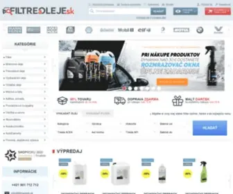 Filtreaoleje.sk(Výrobky známych svetových firiem z oblastí automobilého sortimentu) Screenshot