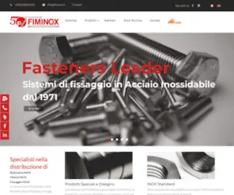 Fiminox.it(Specialisti nella distribuzione Bulloneria Viteria Fissaggio INOX) Screenshot