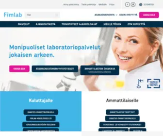 Fimlab.fi(Monipuoliset laboratoriopalvelut jokaisen arkeen) Screenshot