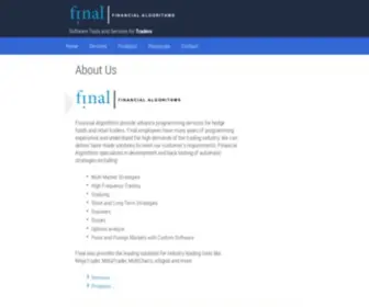 Fin-ALG.com(Financial Algorithms) Screenshot