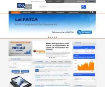 Finacorp.net(International expertise tunisia) Screenshot