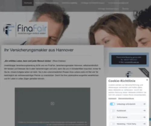 Finafair.de(FinaFair Versicherungen) Screenshot