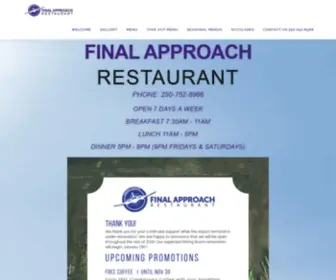 Finalapproachrestaurant.ca(Final Approach) Screenshot