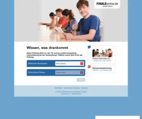 Finaleonline.de(FiNALE bietet passgenaues Prüfungstraining für den Schulabschluss. Mit Original) Screenshot