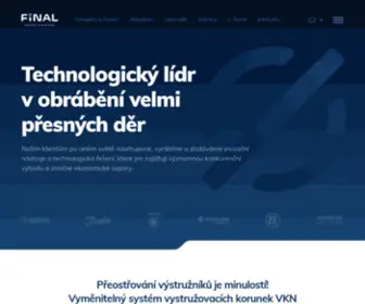 Finaltools.cz(Technologický lídr v obrábění velmi přesných děr) Screenshot