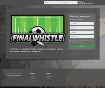 Finalwhistle.org(Tactical Football Manager) Screenshot