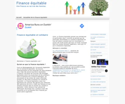 Finance-Equitable.com(Finance équitable et solidaire) Screenshot