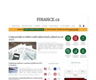 Finance.cz(Zpravodajství z oblasti osobních i firemních financí) Screenshot