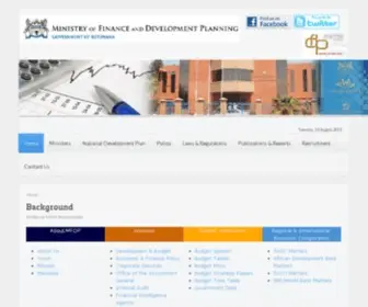 Finance.gov.bw(Ministry of Finance and Development Planning) Screenshot