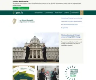 Finance.gov.ie(Department of Finance) Screenshot