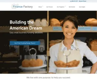 Financefactory.com(Small Business Funding From The Finance Factory) Screenshot