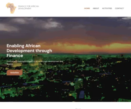Financeforafrica.com(Finance for African Development) Screenshot