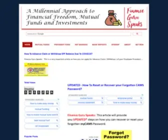 Financeguruspeaks.com(FINANCE guru SPEAKS) Screenshot