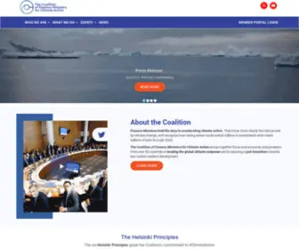 Financeministersforclimate.org(Coalition of Finance Ministers) Screenshot