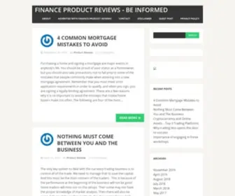 Financeproductreviews.com(Finance Product Reviews) Screenshot