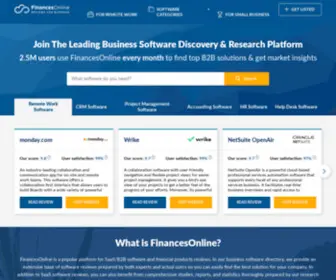 Financesonline.com(B2B Directory) Screenshot