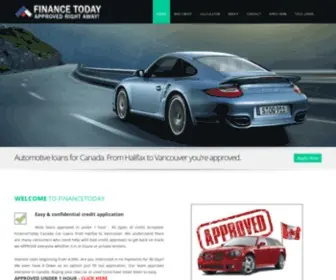 Financetoday.ca(Canada car loans at Finance Today) Screenshot