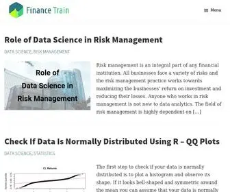 Financetrain.com(Finance Education and Career Center) Screenshot