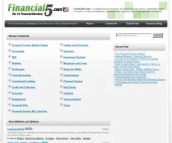 Financial5.com(Financial Directory) Screenshot