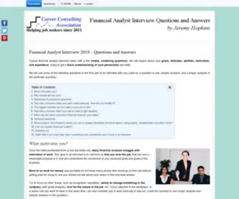 FinancialanalystinterviewQuestions.com(Financial Analyst interview questions & answers 2020 Edition) Screenshot