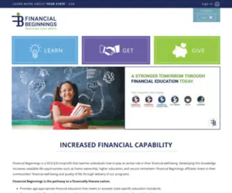 Financialbeginnings.org(Financial Beginnings is a 501(c)(3)) Screenshot