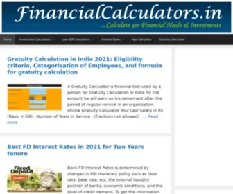 Financialcalculators.in(Calculate Your Financial Need & Investment) Screenshot