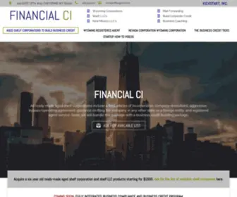 Financialci.com(Aged shelf corporations to build Business Credit) Screenshot