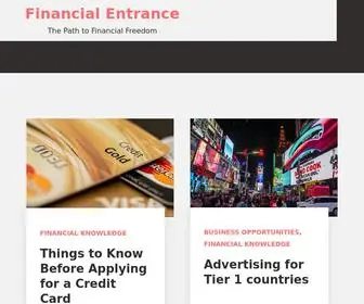 Financialentrance.com(The Path to Financial Freedom) Screenshot