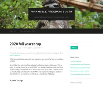 Financialfreedomsloth.com(Financial Freedom Sloth) Screenshot