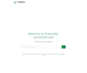 Financially-Successful.com(Was just registered at uniregistry.com) Screenshot