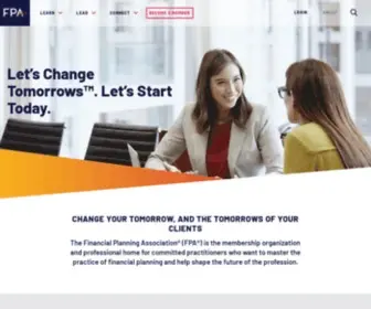 Financialplanningassociation.org(Let’s Change Tomorrows) Screenshot