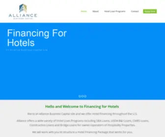 Financingforhotels.com(Financing for Hotels) Screenshot