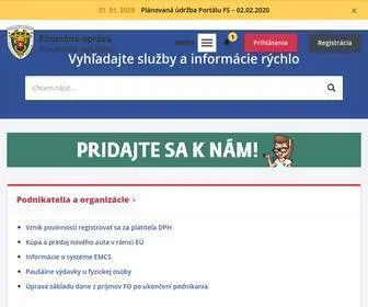 Financnasprava.sk(Titulná stránka) Screenshot