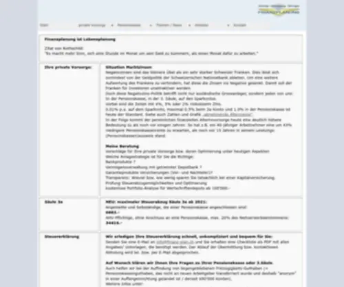 Finanz-Plan.ch(Finanzplanung Startseite) Screenshot