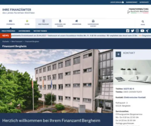 Finanzamt-Bergheim.de(Ihre Finanzämter des Landes Nordrhein) Screenshot