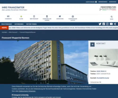 Finanzamt-Wuppertal-Barmen.de(Ihre Finanzämter des Landes Nordrhein) Screenshot