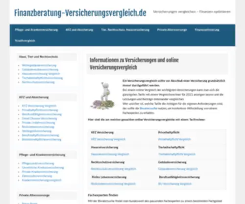 Finanzberatung-Versicherungsvergleiche.de(Versicherungsvergleiche und Finanzberatung zu Geldanlagen) Screenshot