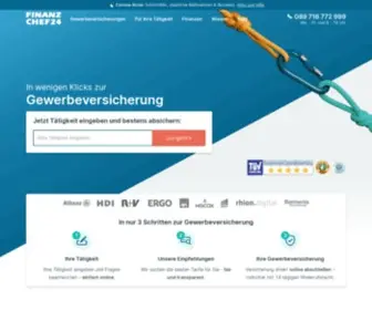 Finanzchef24.de(Vergleichsrechner für Betriebshaftpflichtversicherungen) Screenshot